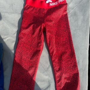 Nike Red Athletic Leggings